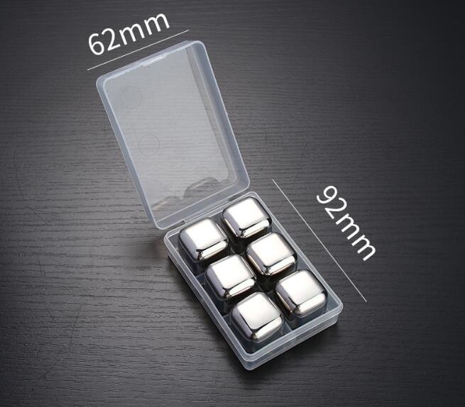 1PC Stainless Steel Whisky Ice Cubes Quick Freezing Wine Beer Cooler Liquor Cooling Rocks KTV Accessories