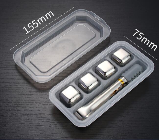 1PC Stainless Steel Whisky Ice Cubes Quick Freezing Wine Beer Cooler Liquor Cooling Rocks KTV Accessories