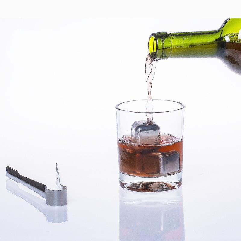 1PC Stainless Steel Whisky Ice Cubes Quick Freezing Wine Beer Cooler Liquor Cooling Rocks KTV Accessories