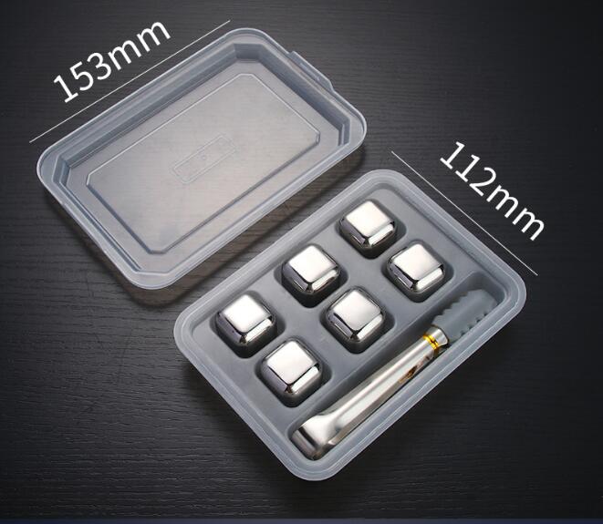 1PC Stainless Steel Whisky Ice Cubes Quick Freezing Wine Beer Cooler Liquor Cooling Rocks KTV Accessories