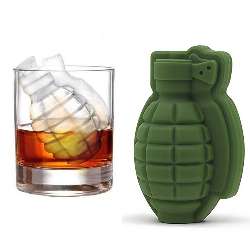 3D Ice Buckets Cube Mold Grenade Shape Ice Cream Maker Bar Drinks Whiskey Wine Ice Maker Silicone Kitchen Tool