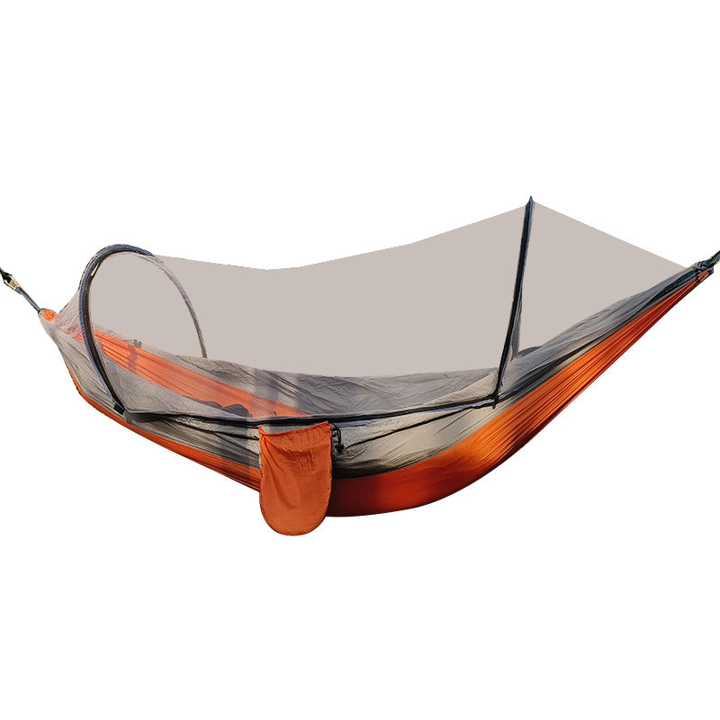 Automatic Quick Opening Mosquito Net Hammock Outdoor Camping Pole Mosquito Net Hammock Anti Roll Nylon Hammock