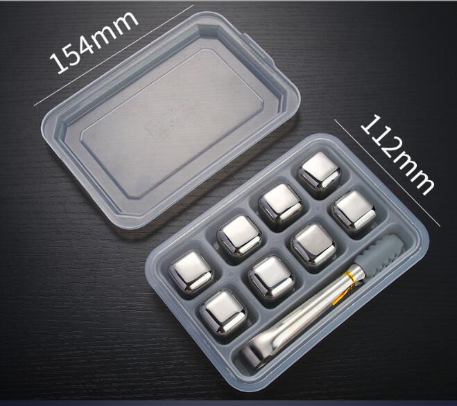 1PC Stainless Steel Whisky Ice Cubes Quick Freezing Wine Beer Cooler Liquor Cooling Rocks KTV Accessories