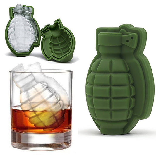 3D Ice Buckets Cube Mold Grenade Shape Ice Cream Maker Bar Drinks Whiskey Wine Ice Maker Silicone Kitchen Tool